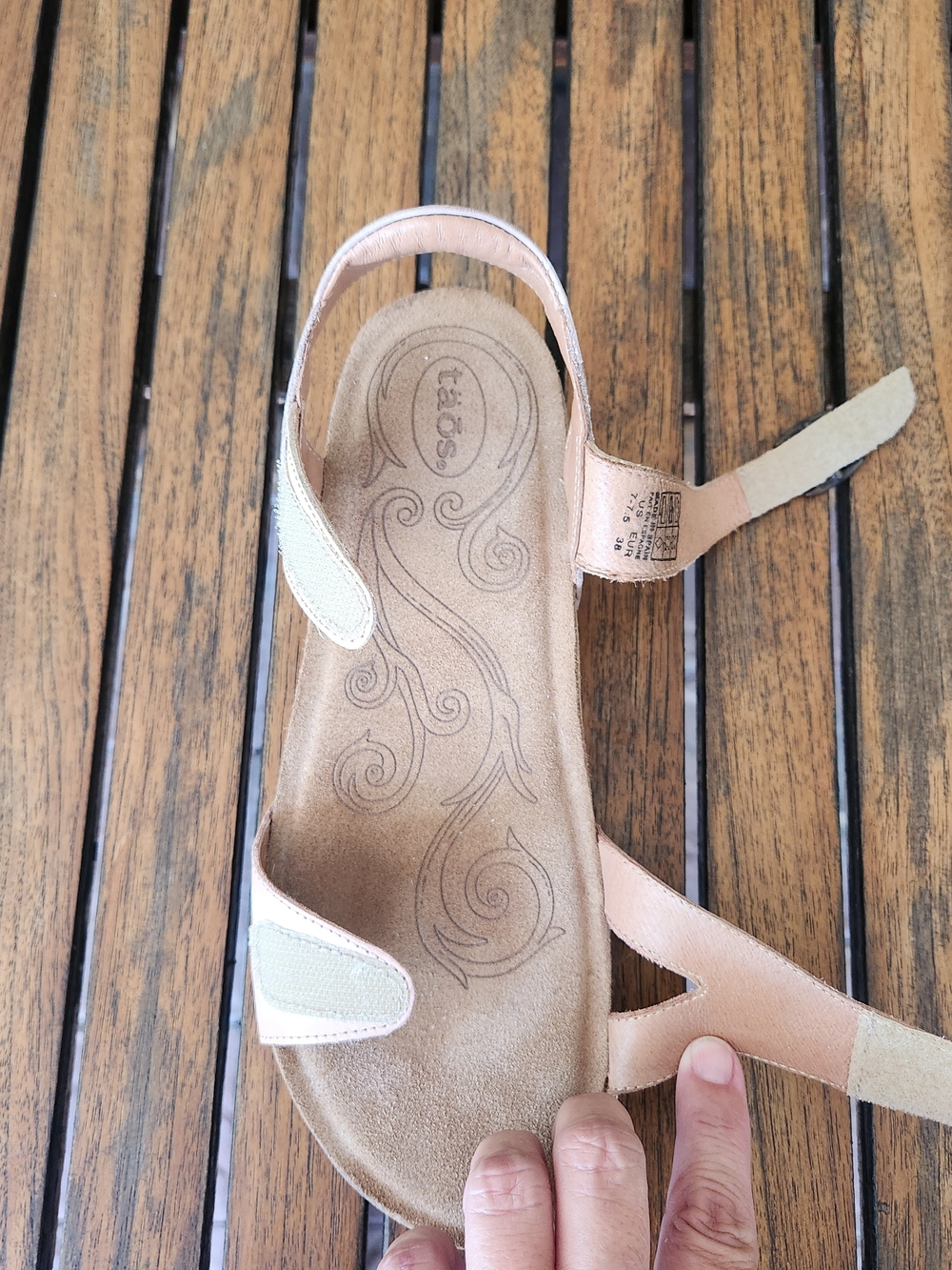 Women's Taos Footwear Sadie Sandals Dual-Strap Buckle Blush-Tan Size 7-7.5 Comfy - Picture 7 of 13